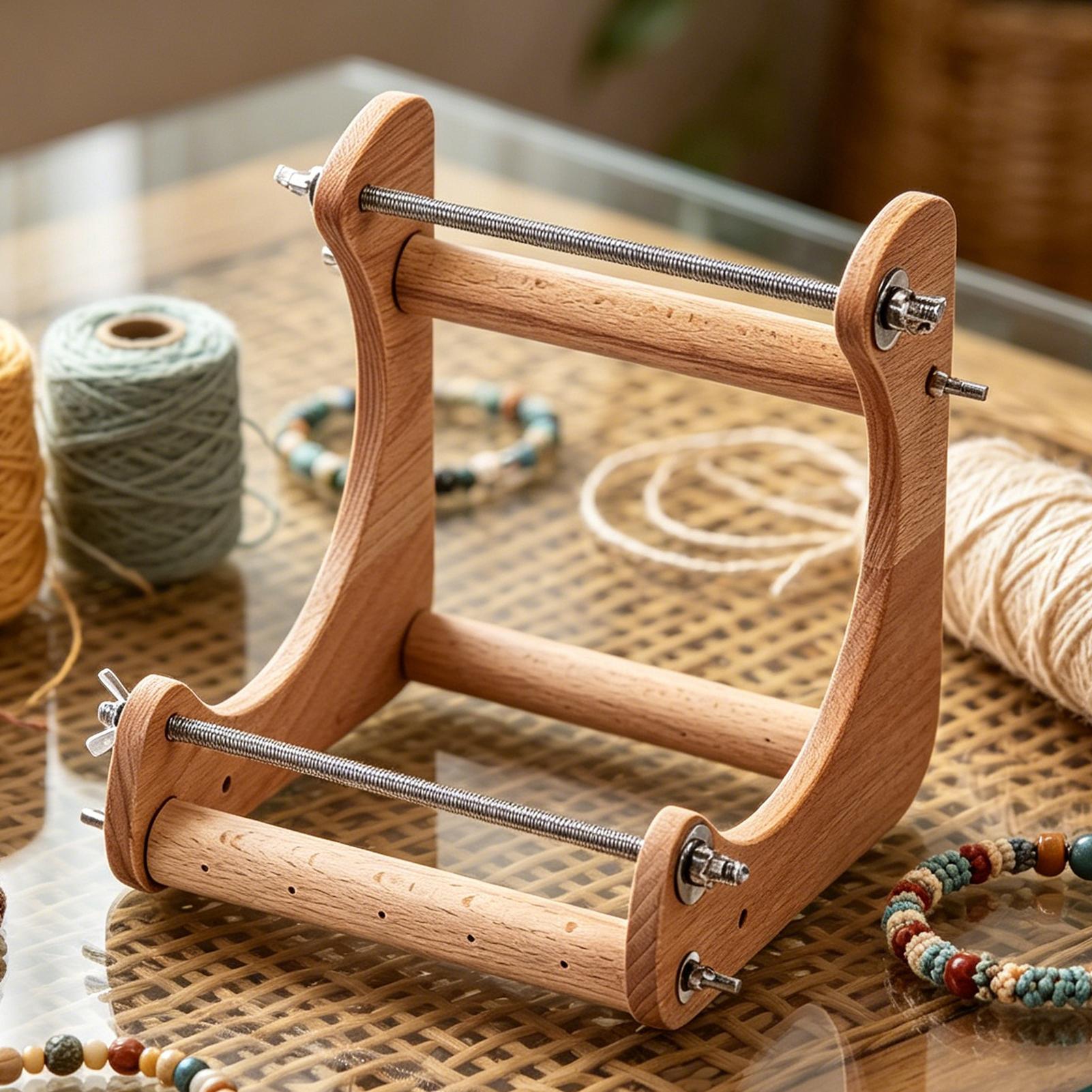 Wood Beading Loom Adjustable V - đánh giá và giá Jewelry Making Machines